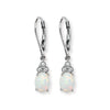 Sterling Silver Opal Drop Earring. Hypoallergenic Silver Jewellery for women by Aeon