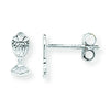 Sterling Silver Host Chalice Stud Earrings.  7mm * 3mm 925  Hypoallergenic Earrings For Women