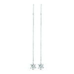 Pull Through Daisy Drop Earring - Hypoallergenic Silver Jewellery for women by Aeon