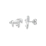 Sterling Silver Horse Stud Earrings by Aeon