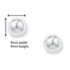 Sterling Silver Ball Stud Earrings. Hypoallergenic Sterling Silver Earrings for women by Aeon