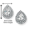 Sterling Silver Tear Drop Cubic Zirconia Earrings.  Hypoallergenic Sterling Silver Earrings for women