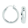 Sterling Silver Round Sleeper Hoop Earrings - Hypoallergenic Jewellery for Ladies by Aeon - 26mm