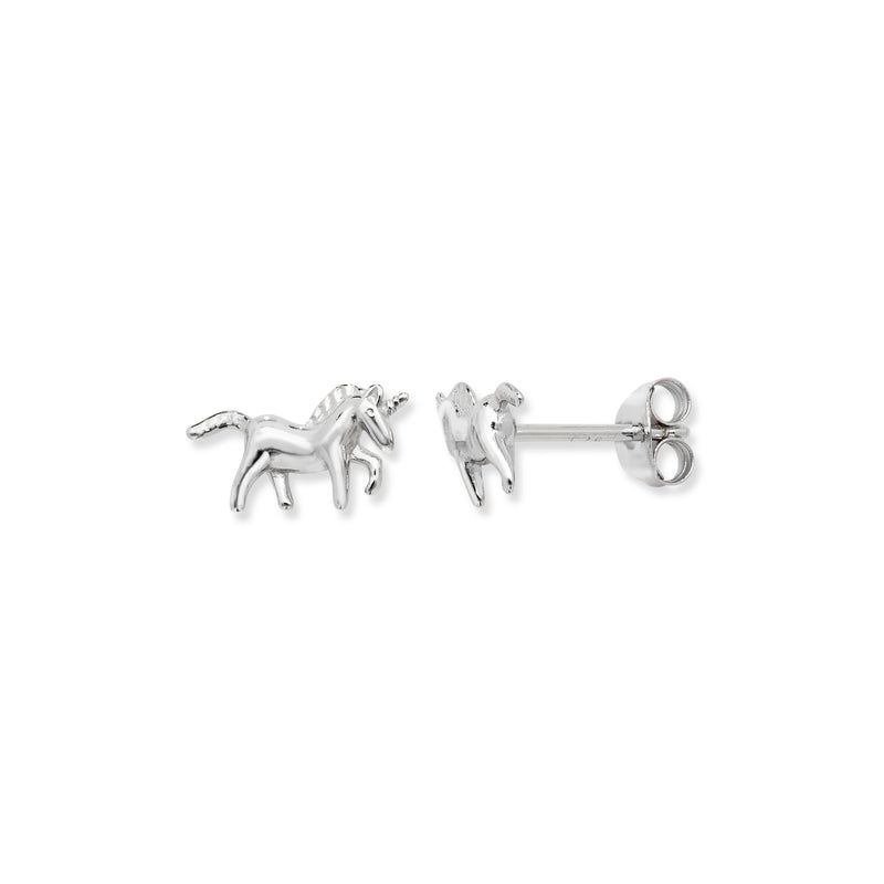 Sterling Silver Unicorn Earrings by Aeon  Suitable for kids.