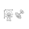 Kids Daisy Stud Earring.  Hypoallergenic Sterling Silver Earrings for kids