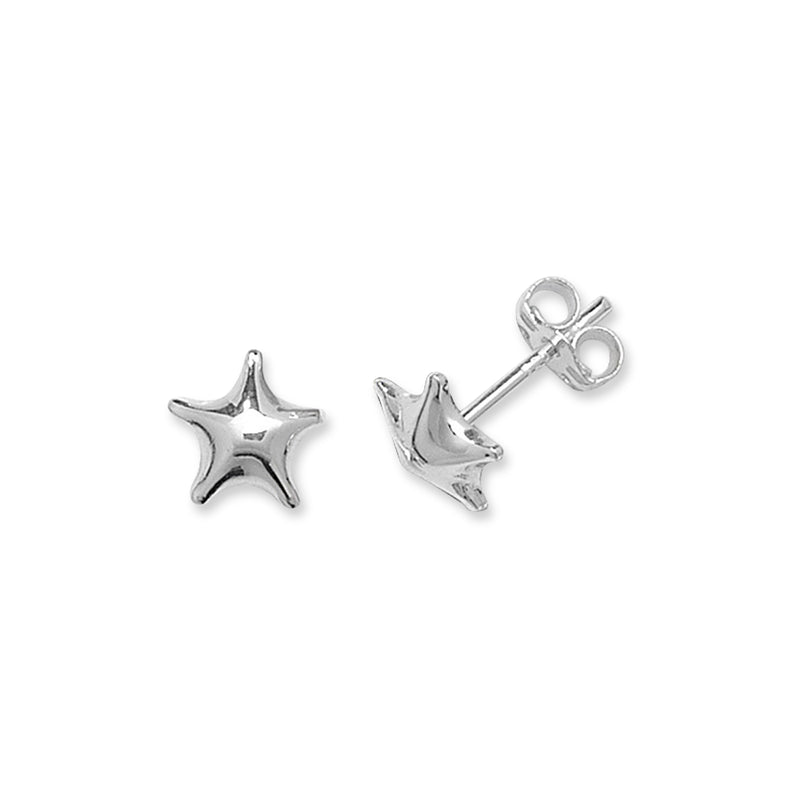 Sterling Silver Star Earrings.Hypoallergenic Sterling Silver Earrings for kids