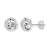 Sterling Silver Large Edged Knot Earring.  Hypoallergenic Sterling Silver Earring for women by Aeon