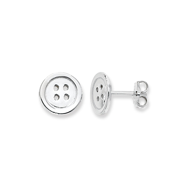 Sterling Silver 925 Button Earrings. Hypoallergenic Sterling Silver Earrings for kids