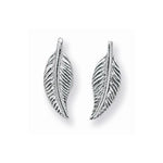 Sterling Silver 925 Leaf Earrings