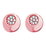 Rose Gold Plated Circle Drop Earring  - Hypoallergenic Sterling Silver Jewellery for Women