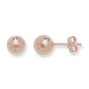 Sterling Silver Ball Stud Earrings with Rose Gold Plating. Hypoallergenic Sterling Silver Earrings for women by Aeon