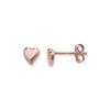 Sterling Silver with Rose Gold Heart Earrings Studs. Hypoallergenic Sterling Silver Earrings for kids