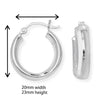 Sterling Silver Round Sleeper Hoop Creole Earrings - Hypoallergenic Jewellery for Ladies by Aeon