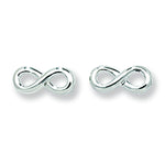 Infinity Stud Earrings.  Hypoallergenic Silver Earrings for Women