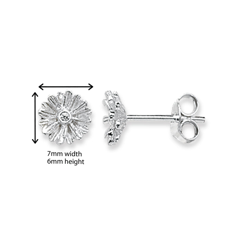 Kids Flower Stud Earrings. Hypoallergenic Sterling Silver Earrings for kids