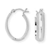 Sterling Silver Oval Twist Sleeper Hoop Earrings  - Hypoallergenic Jewellery for Ladies