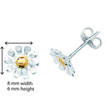 Kids Daisy Floral Earrings - Hypoallergenic Flower Drop Earrings for Women and Girls - 6mm * 8mm