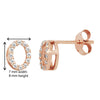 Rose Gold Plated Halo Circle Drop Earring Set - Hypoallergenic Sterling Silver Jewellery for Women