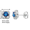 Topaz and White Crystal Heart Earring - Hypoallergenic Sterling Silver for Women