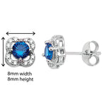 Topaz and White Crystal Heart Earring - Hypoallergenic Sterling Silver for Women