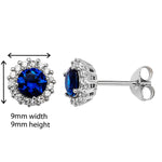 Sapphire Clover Shape Earring - Hypoallergenic Sterling Silver Earrings for Women