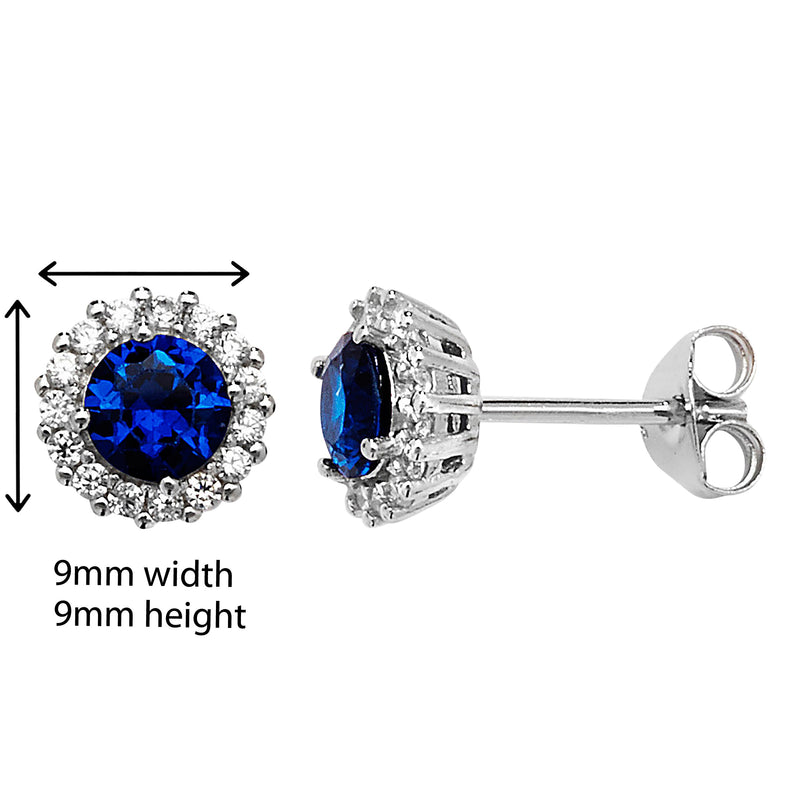 Sapphire Clover Shape Earring - Hypoallergenic Sterling Silver Earrings for Women