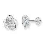 Sterling Silver Entwined Knot  Stud Earring.  Hypoallergenic Sterling Silver Earrings for women.