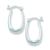 Sterling Silver Creole Sleeper Hoop Earrings - Hypoallergenic Jewellery for Ladies by Aeon - 13 * 22mm