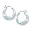 Sterling Silver Creole Sleeper Hoop Hinged Earrings  - Hypoallergenic Sterling Silver for Ladies