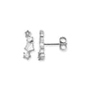 Sterling Silver Heart Earrings with Cubic Zirconia. Hypoallergenic Silver Jewellery for women by Aeon