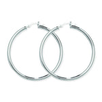 50mm Sterling Silver Hoop Sleeper Earrings  - Hypoallergenic Jewellery for Women by Aeon