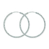 40mm Sterling Silver Diamond-Cut Hoop Sleeper Earring - Hypoallergenic Jewellery for Ladies by Aeon