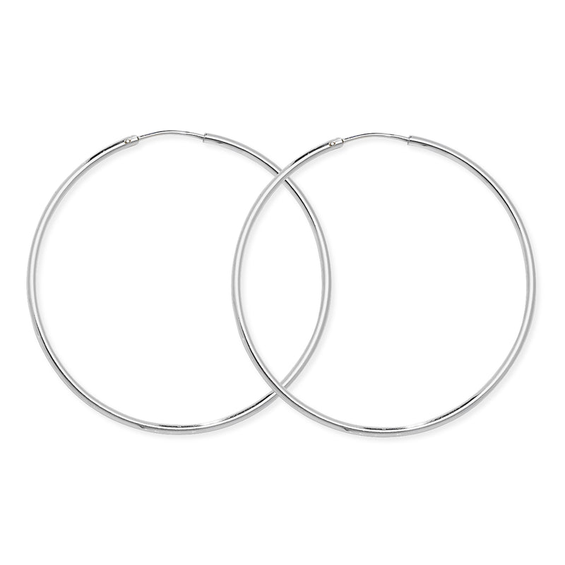 Sterling Silver 60mm Hoop Sleeper Earrings - Hypoallergenic Jewellery for Ladies by Aeon