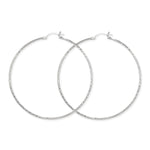 30mm Sterling Silver Twist Hoop Sleeper Earrings - Hypoallergenic Jewellery for Ladies by Aeon