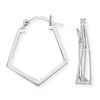 Sterling Silver Hoop Earrings with Hinged Closure - Hypoallergenic Sterling Silver for Ladies