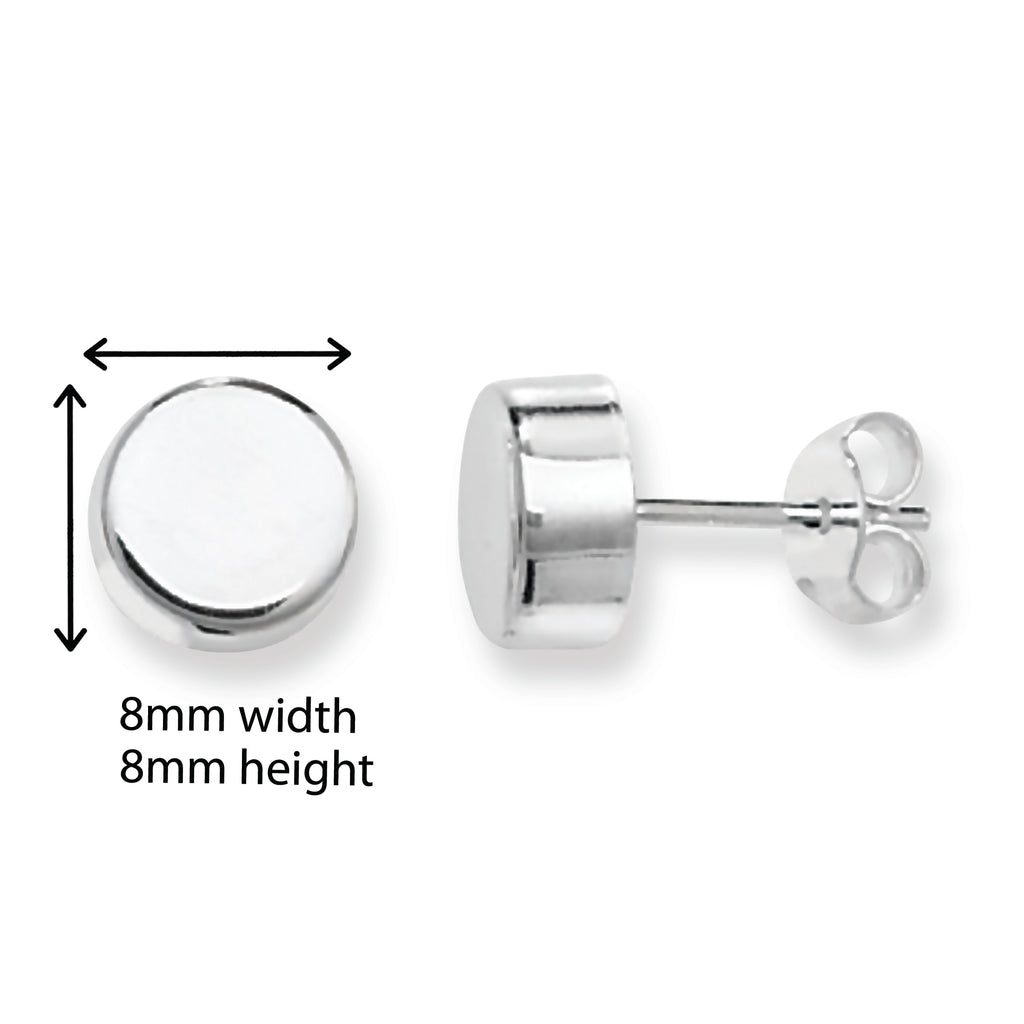 Sterling Silver Stud Style Earring. Hypoallergenic Sterling Silver Earrings for women by Aeon