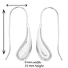 Sterling Silver Teardrop Earring - Hypoallergenic Silver Jewellery for women by Aeon