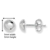 Sterling Silver Ball Stud Earring. Hypoallergenic Sterling Silver Earrings for women by Aeon