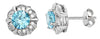 Topaz Cubic Zirconia Round Earrings - Hypoallergenic Sterling Silver Earrings for Women