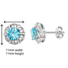 Topaz Cubic Zirconia Round Earrings - Hypoallergenic Sterling Silver Earrings for Women