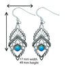 Synthetic Turquoise Drop Earrings - Hypoallergenic Sterling Silver Jewellery for ladies by Aeon