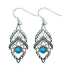 Synthetic Turquoise Drop Earrings - Hypoallergenic Sterling Silver Jewellery for ladies by Aeon