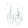 Sterling Silver Teardrop Interlink Earrings - Hypoallergenic Sterling Silver Jewellery for Ladies by Aeon