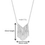 Sterling Silver Chandelier Statement Necklace Set with Cubic Zirconia . Hypoallergenic Sterling Silver Jewellery by Aeon