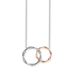 Sterling Silver Interlinked Circles Necklace Set . Hypoallergenic Sterling Silver Jewellery by Aeon