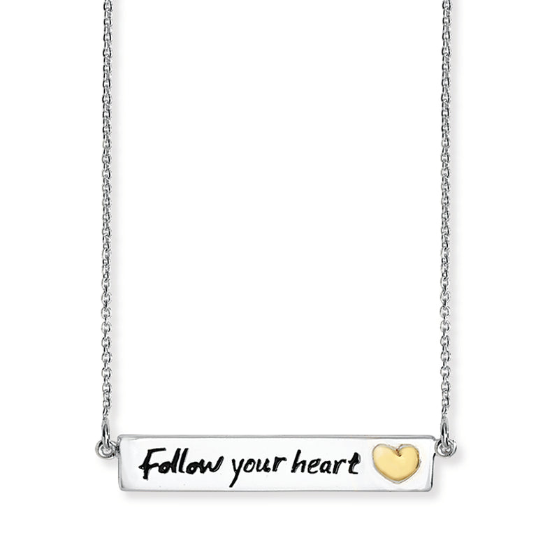 Sterling Silver Follow Your Heart Necklace. Hypoallergenic Sterling Silver Jewellery by Aeon