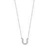 Sterling Silver Horseshoe Luck Necklace. Hypoallergenic 925 Silver Necklace For Women 12mm