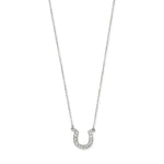 Sterling Silver Horseshoe Luck Necklace. Hypoallergenic 925 Silver Necklace For Women 12mm