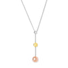 Sterling Silver 3 Tone Ball Necklace. Hypoallergenic Sterling Silver Jewellery by Aeon