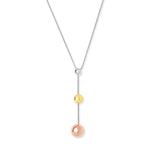 Sterling Silver 3 Tone Ball Necklace. Hypoallergenic Sterling Silver Jewellery by Aeon